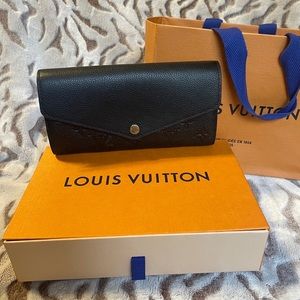 Louis Vuitton Sarah Wallet- Imprint Monogram- Pristine!
